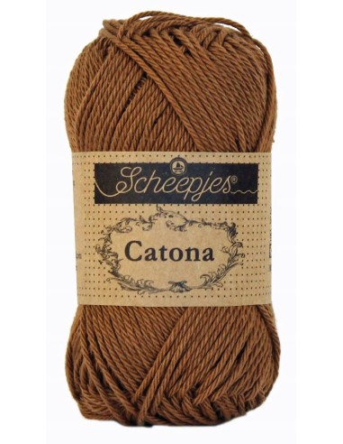 Scheepjes Catona No. 157 Root Beer  - Mercerised Cotton Crochet, Knitting yarn