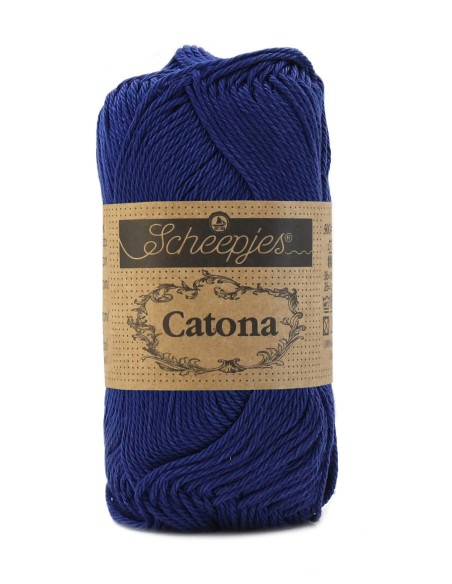 Scheepjes Catona Nr. 527 Midnight - medvilniniai nėrimo-mezgimo siūlai
