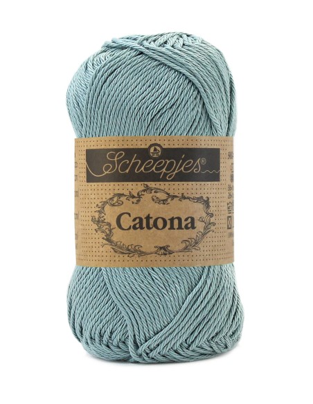 Scheepjes Catona Nr. 528 Silver Blue - medvilniniai nėrimo-mezgimo siūlai