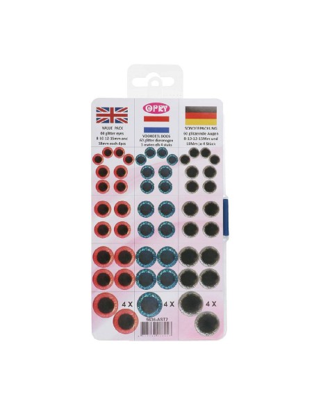 Glitter safety Animal Eyes for DIY Toys - 60 psc. (30 pairs)