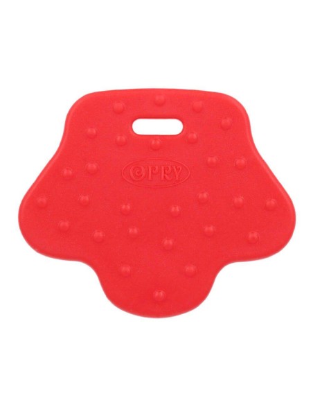Opry raudonas, pėdutės formos kramtukas čiulptuko laikiklio gamybai
