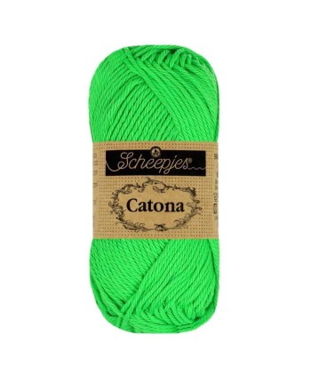 Scheepjes Catona No. 602 Neon Green - Mercerised Cotton...