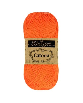 Scheepjes Catona No. 603 Neon Orange - Mercerised Cotton...