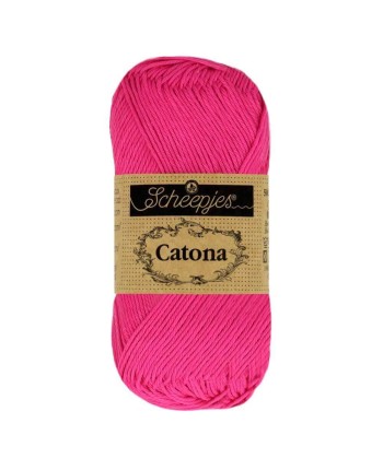 Scheepjes Catona No. 604 Neon Pink - Mercerised Cotton...