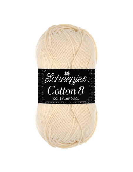 Scheepjes Cotton 8 Nr. 501 -  nėrimo, mezgimo siūlai