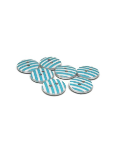 Decorative colored wooden buttons - 15 mm