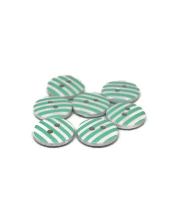 Decorative colored wooden buttons - 15 mm