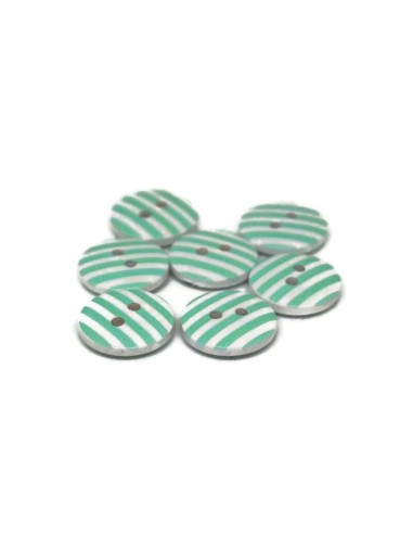 Decorative colored wooden buttons - 15 mm