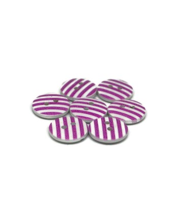 Decorative colored wooden buttons - 15 mm