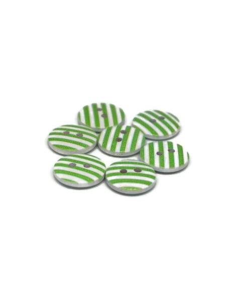 Decorative colored wooden buttons - 15 mm
