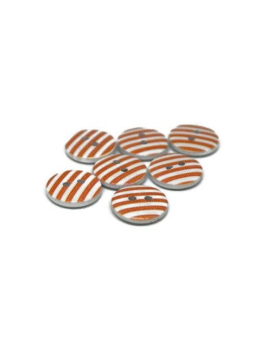 Decorative colored wooden buttons - 15 mm