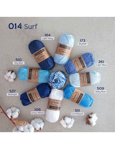 Scheepjes Catona Chroma Nr. 014 Surf - Crochet, Knitting yarn