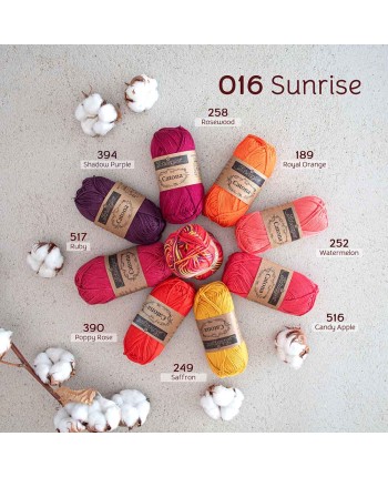Scheepjes Catona Chroma Nr. 016 Sunrise - Crochet,... 2