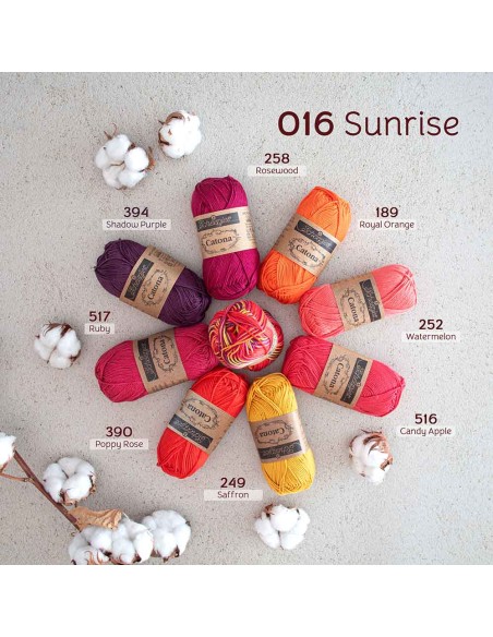 Scheepjes Catona Chroma Nr. 016 Sunrise - Crochet, Knitting yarn