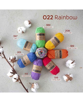 Scheepjes Catona Chroma Nr. 022 Rainbow - Crochet,... 2