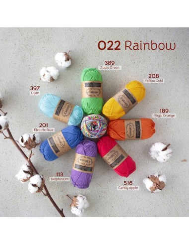 Scheepjes Catona Chroma Nr. 022 Rainbow -...