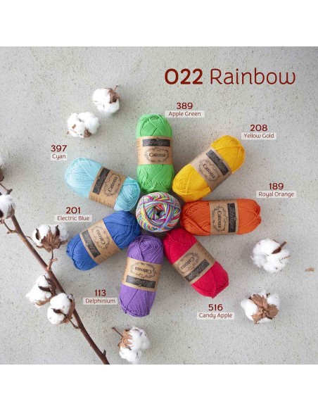 Scheepjes Catona Chroma Nr. 022 Rainbow - Crochet, Knitting yarn