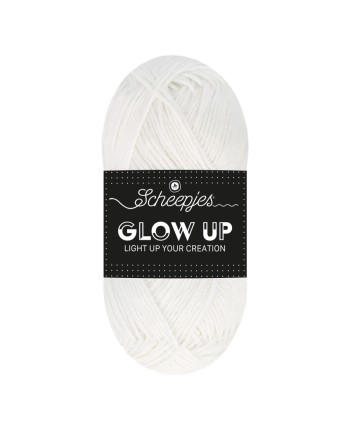 Scheepjes Glow Up - Luminescent White Yarn - Crochet, Knitting yarn