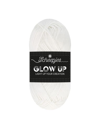 Scheepjes Glow Up - Luminescent White Yarn - Crochet, Knitting yarn