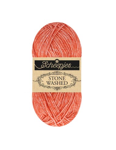 Scheepjes Stone Washed Nr. 843 Realgar Red  - Crochet, Knitting yarn