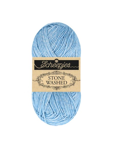 Scheepjes Stone Washed Nr. 845 Royal Azurite - nėrimo, mezgimo siūlai