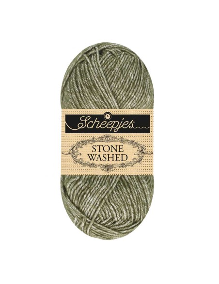 Scheepjes Stone Washed Nr. 851 Chlorite Green - nėrimo, mezgimo siūlai