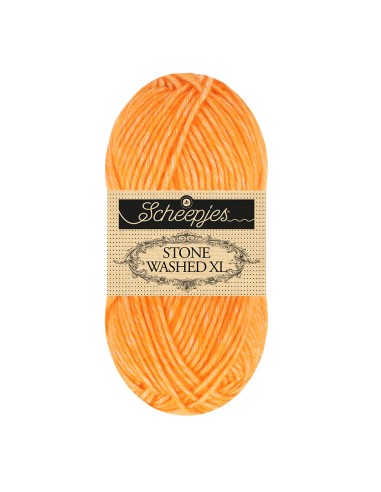 Scheepjes Stone Washed XL Nr. 882 Orange Calcite - Crochet, Knitting yarn