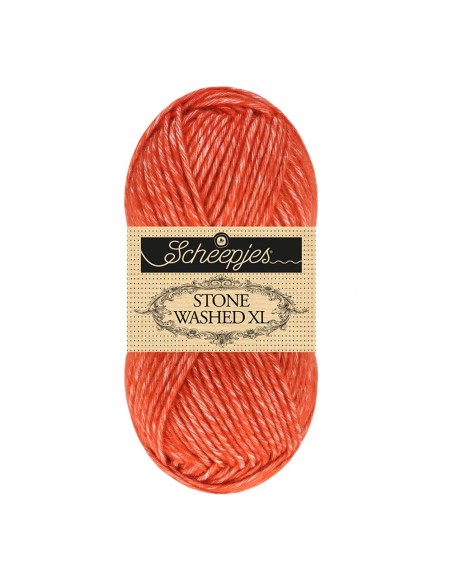 Scheepjes Stone Washed XL Nr. 883 Realgar Red - nėrimo, mezgimo siūlai