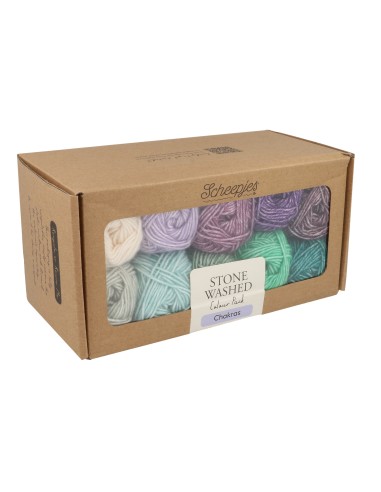 Scheepjes Stone Washed Colour Pack 10x25g - CHAKRAS - crochet - knitting yarn