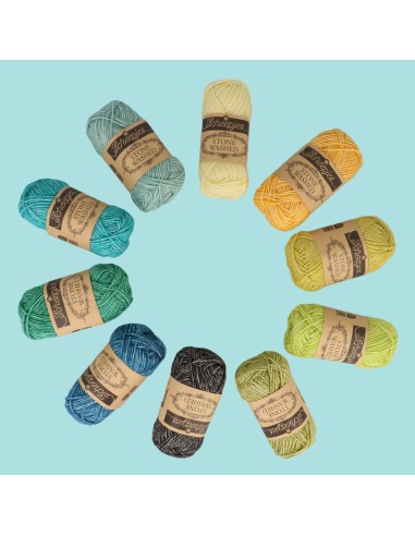 Scheepjes Stone Washed Colour Pack 10x25g -...