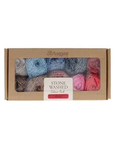 copy of Scheepjes Stone Washed Colour Pack 10x25g - AURA- crochet - knitting yarn