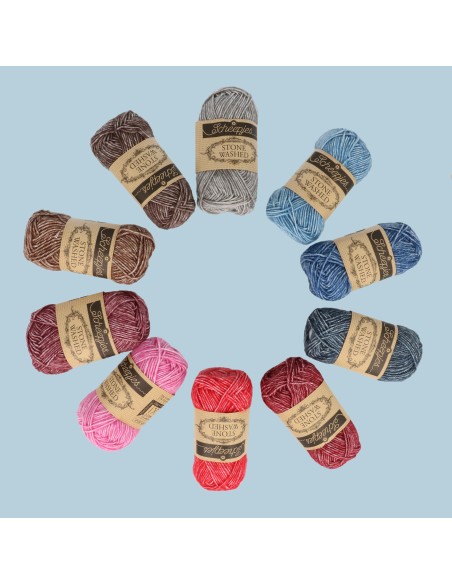 copy of Scheepjes Stone Washed Colour Pack 10x25g - AURA- crochet - knitting yarn