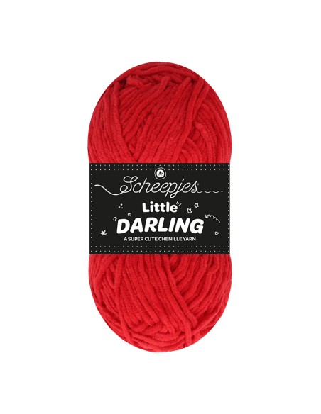 Scheepjes Little Darling Nr. 427 Cherry - pliušiniai / šeniliniai (Chenille) nėrimo, mezgimo siūlai