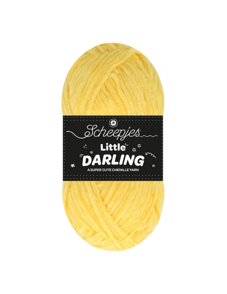 Scheepjes Little Darling Nr. 402 Bumble Bee - pliušiniai / šeniliniai (Chenille) nėrimo, mezgimo siūlai