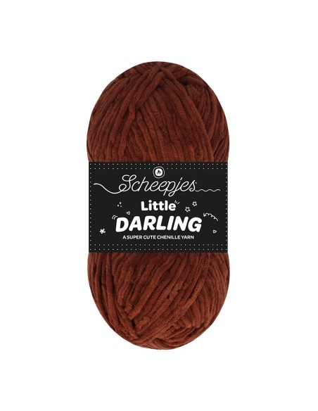 Scheepjes Little Darling Nr. 405 Red Panda - pliušiniai / šeniliniai (Chenille) nėrimo, mezgimo siūlai