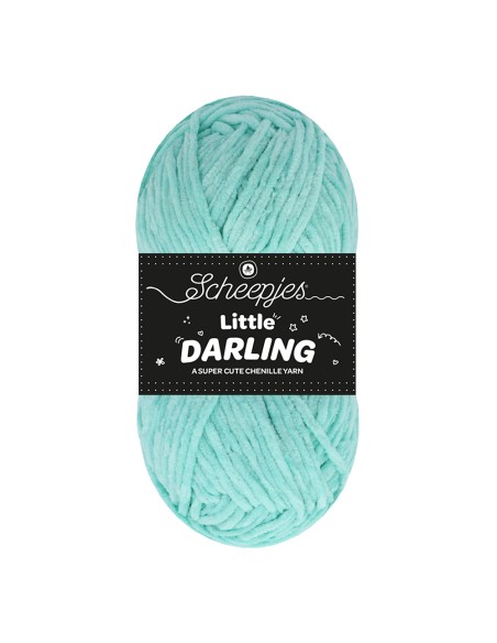 Scheepjes Little Darling Nr. 408 Bluefish - pliušiniai / šeniliniai (Chenille) nėrimo, mezgimo siūlai