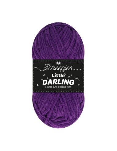 Scheepjes Little Darling Nr. 422 Eggplant - pliušiniai / šeniliniai (Chenille) nėrimo, mezgimo siūlai