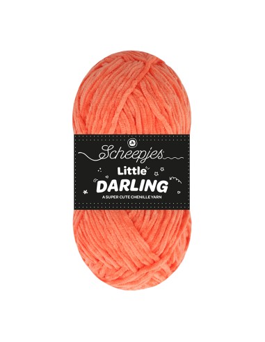 Scheepjes Little Darling Nr. 429 Shrimp - pliušiniai / šeniliniai (Chenille) nėrimo, mezgimo siūlai