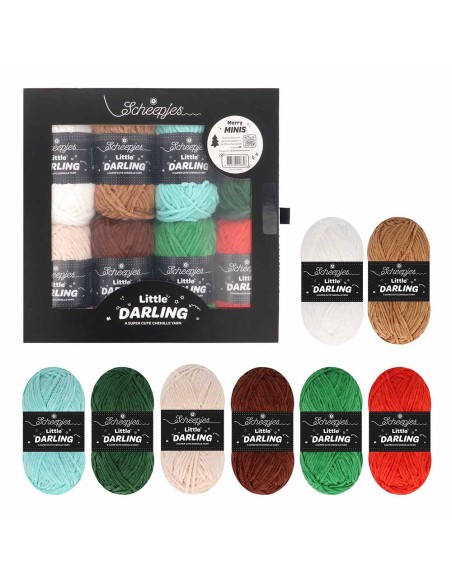 Scheepjes Little Darling colour pack Merry Minis - crochet - knitting yarn