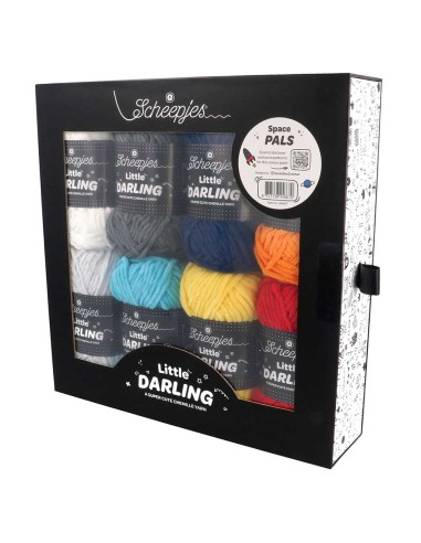 Scheepjes Little Darling mini kamuoliukų rinkinys SPACE PALS - nėrimo - mezgimo siūlai