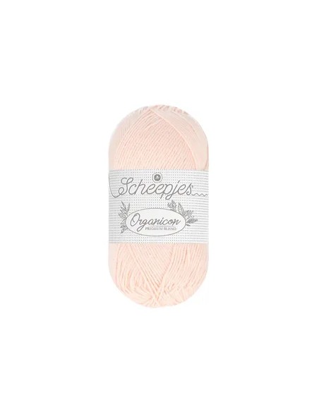 Scheepjes Organicon Nr. 221 Wild Nectarine - ekologiški medvilniniai nėrimo - mezgimo siūlai (vegan friendly)