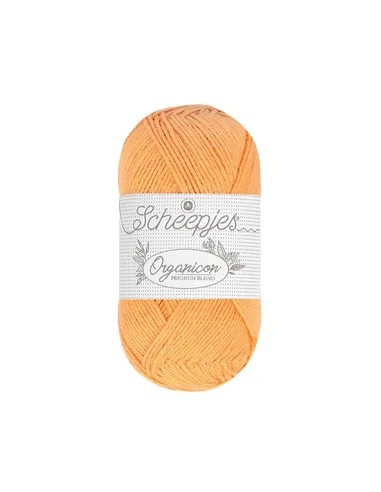 Organicon Nr. 223 Sweet Mandarin - ekologiški medvilniniai nėrimo - mezgimo siūlai (vegan friendly)