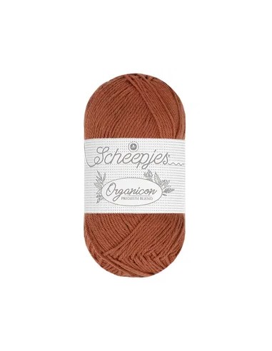 Scheepjes Organicon Nr. 226 Maple Bark- ekologiški medvilniniai nėrimo - mezgimo siūlai (vegan friendly)