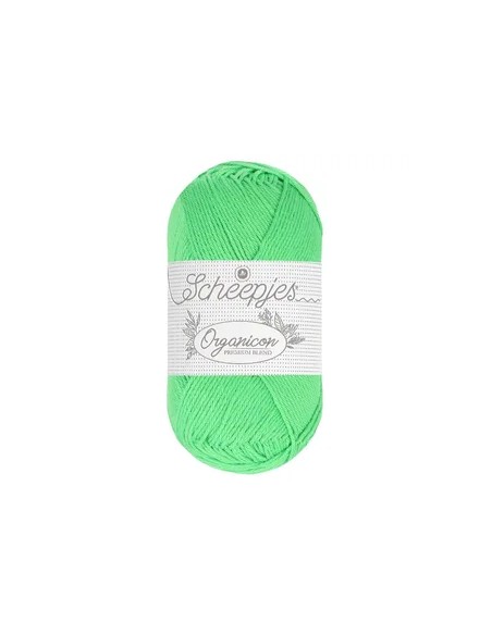 Sheepjes Organicon Nr. 230 Peppermint - ekologiški medvilniniai nėrimo - mezgimo siūlai (vegan friendly)