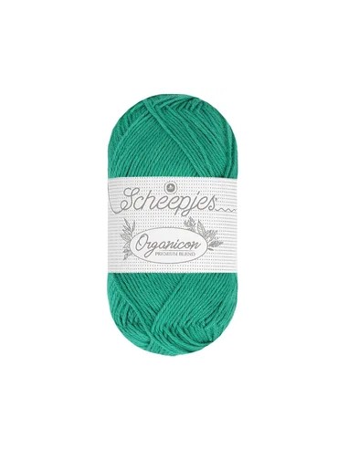 Sheepjes Organicon Nr. 233 Restless Pine - ekologiški medvilniniai nėrimo - mezgimo siūlai (vegan friendly)