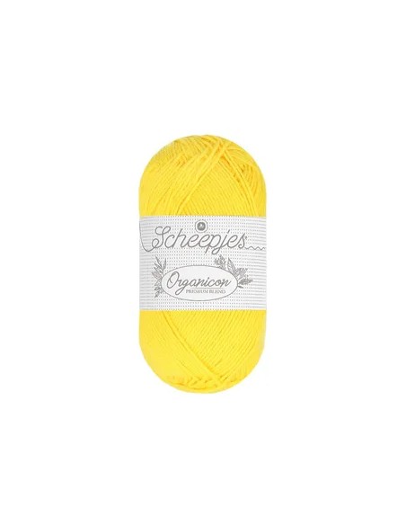 Sheepjes Organicon Nr. 239 Baby Chick - ekologiški medvilniniai nėrimo - mezgimo siūlai (vegan friendly)