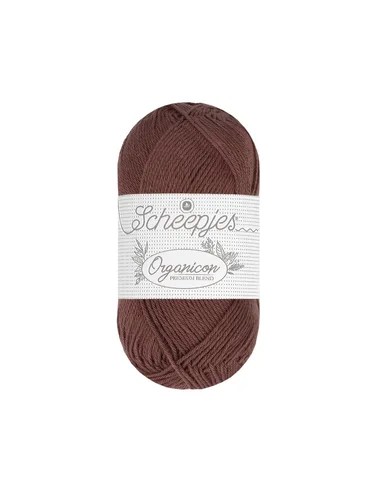 Scheepjes Organicon Nr. 240 Hickory - ekologiški medvilniniai nėrimo - mezgimo siūlai (vegan friendly)