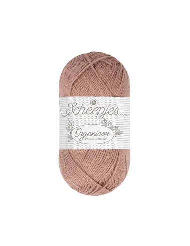 Sheepjes Organicon Nr. 241 Aloeswood - ekologiški medvilniniai nėrimo - mezgimo siūlai (vegan friendly)