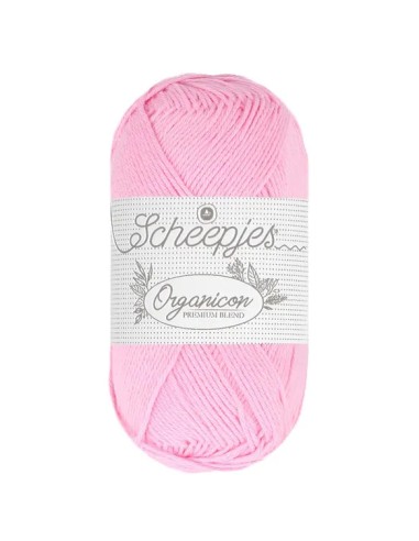 Scheepjes Organicon Nr. 249 Pink Petunia - ekologiški medvilniniai nėrimo - mezgimo siūlai (vegan friendly)