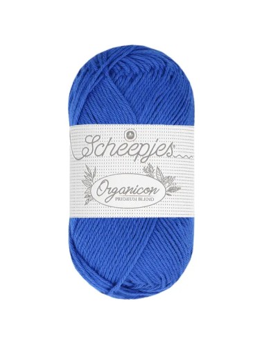 Scheepjes Organicon Nr. 252 Blue Orchid - ekologiški medvilniniai nėrimo - mezgimo siūlai (vegan friendly)